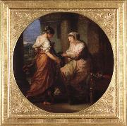 Angelika Kauffmann Elektra gibt ihre Schwester Chyrsothemis ihren Gurtel und die Locken des Orest fur das Grab Des Agamemnon France oil painting artist